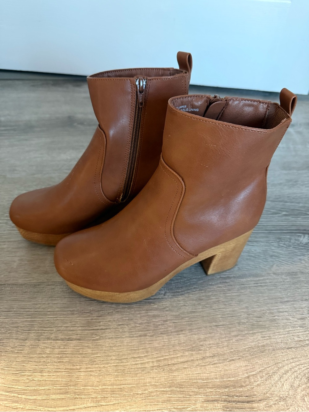 Women's Brown Ankle Boots with Block Heel